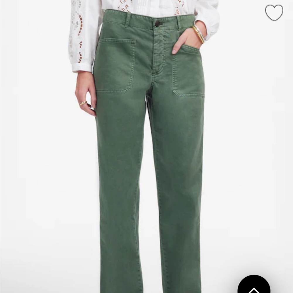 Madewell Olive Straight Leg Pants